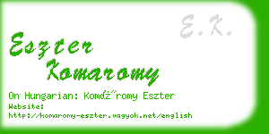 eszter komaromy business card